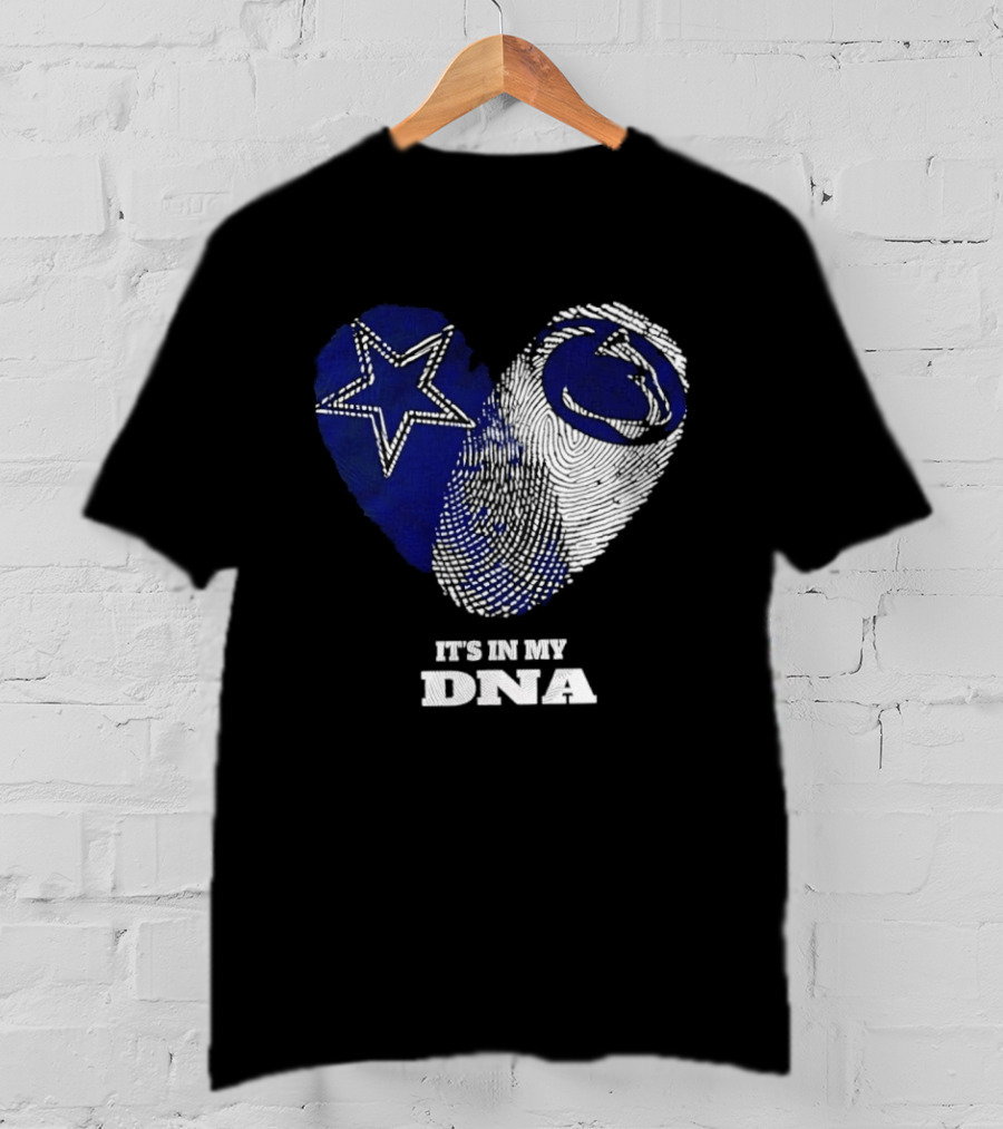 Dallas Cowboys Penn State Nittany Lions It's In My DNA Star Lion T-Shirt