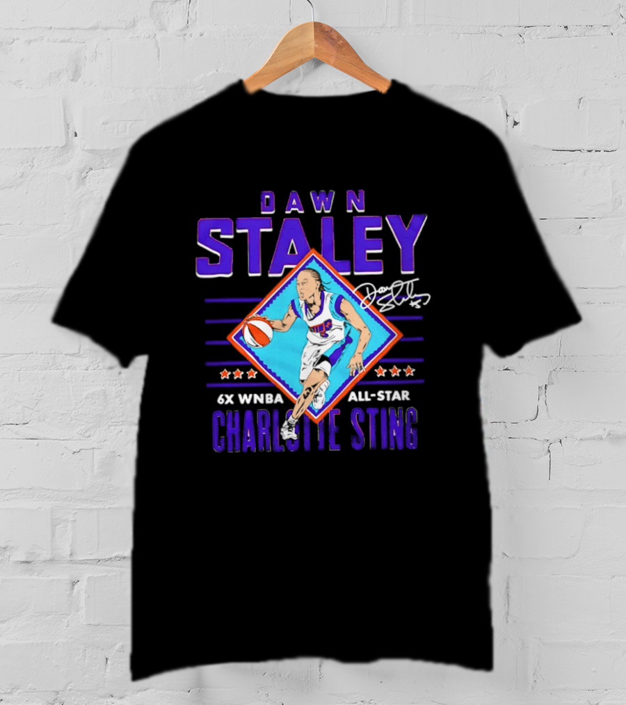 Dawn Staley Charlotte Sting 6x WNBA All Star Basketball Legend T-Shirt