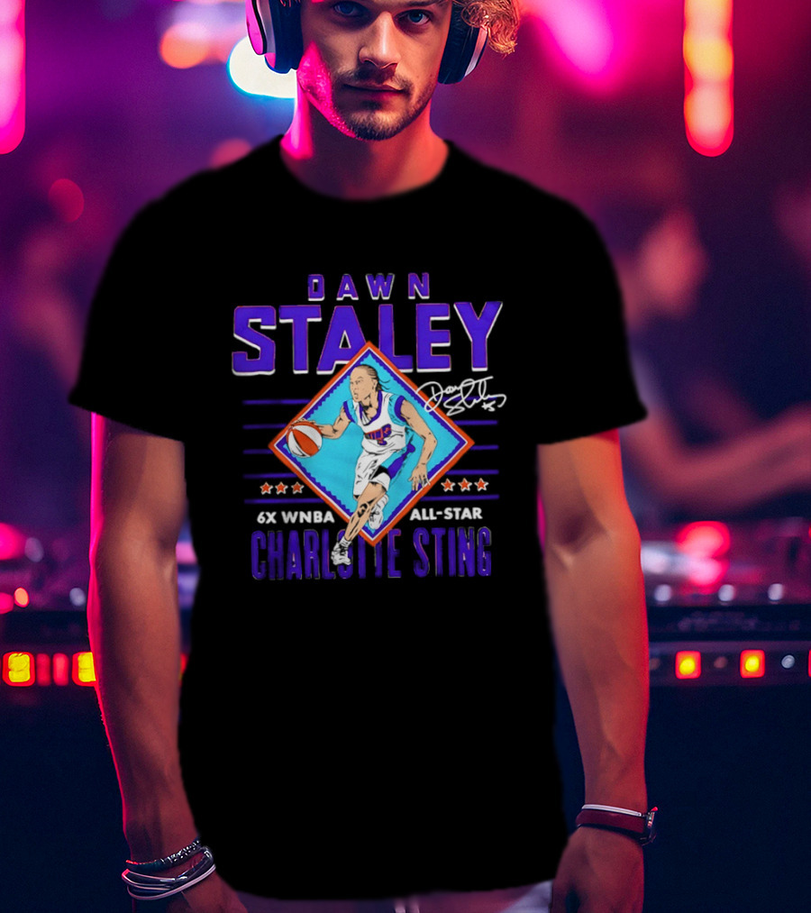 Dawn Staley Charlotte Sting 6x WNBA All Star Basketball Legend T-Shirt