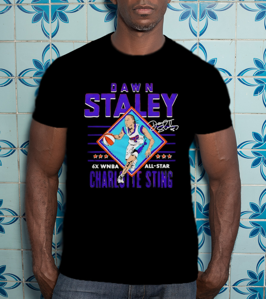 Dawn Staley Charlotte Sting 6x WNBA All Star Basketball Legend T-Shirt