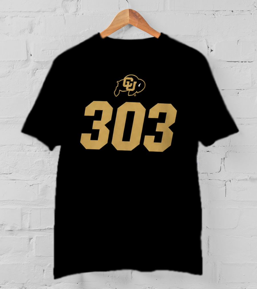 Deion Sanders Colorado Buffaloes Boulder 303 CU Buffs T-Shirt