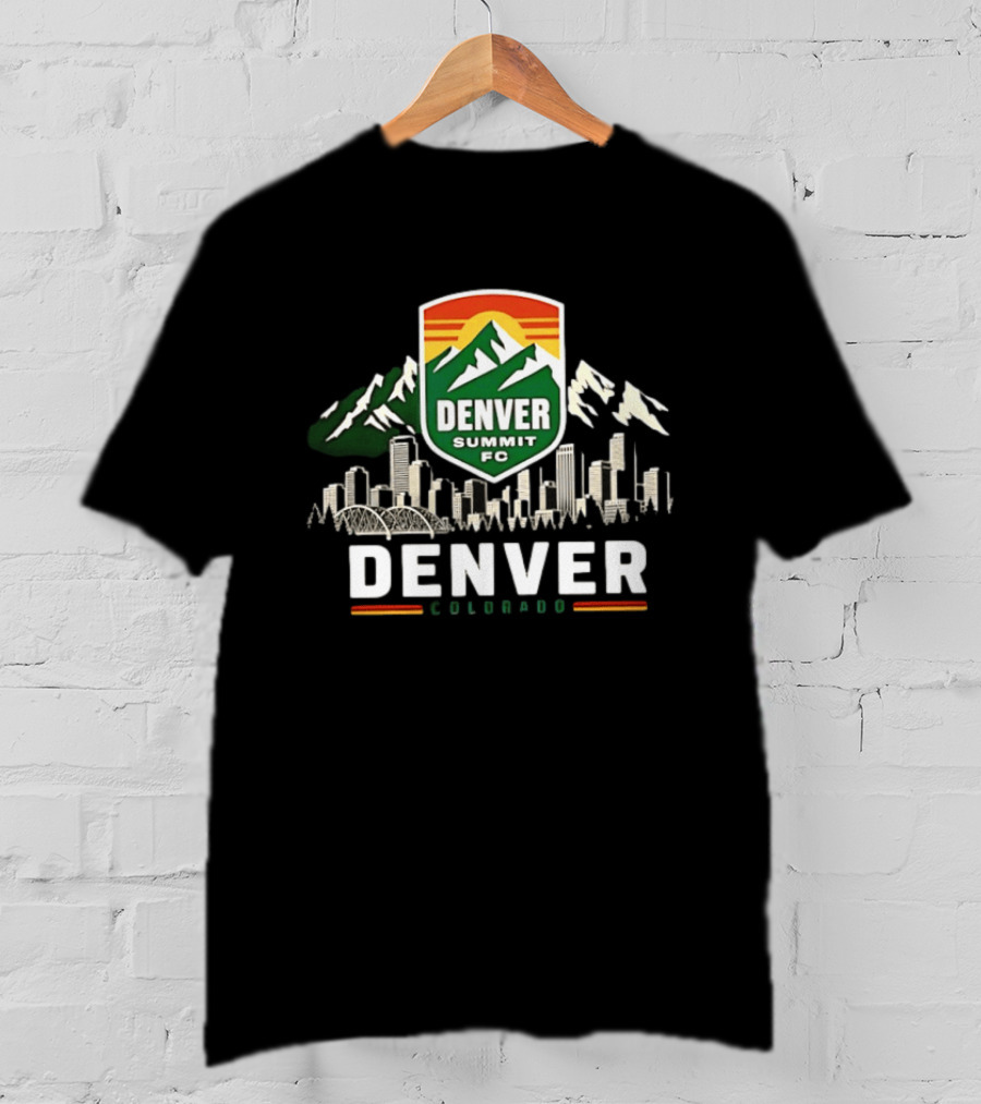 Denver Summit FC Skyline Denver Colorado City Mountains T-Shirt