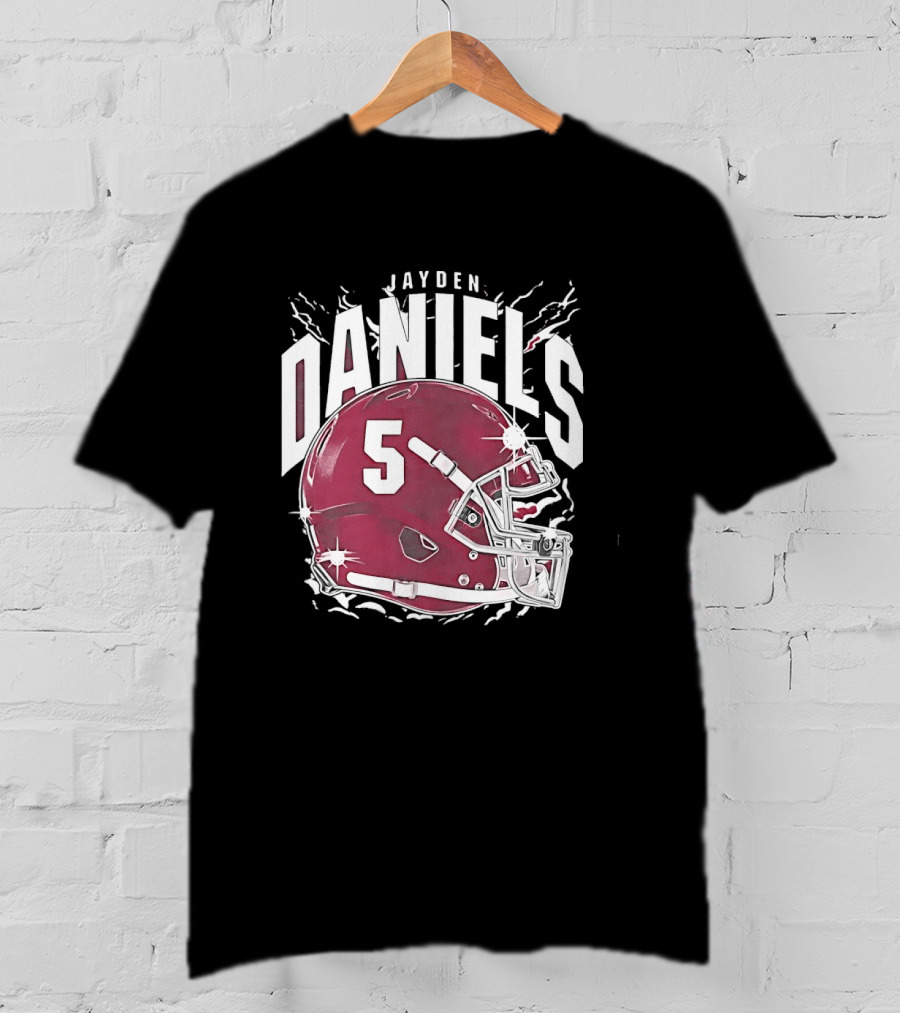 Jayden Daniels 5 Football Helmet Washington Commanders T-Shirt