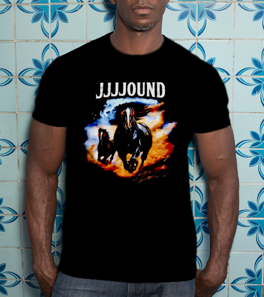 JJJJound 90s Horses Running With Fiery T-Shirt