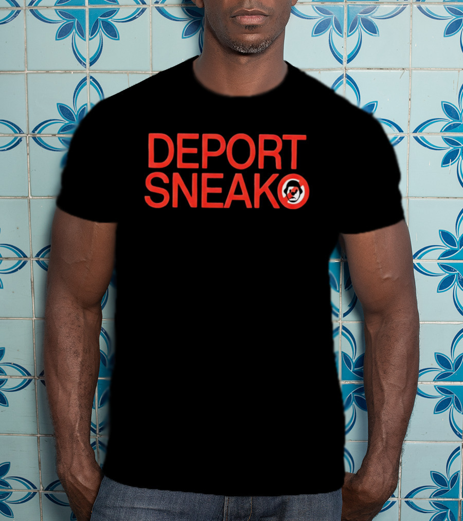Deport Sneako Meme Red Text With No Symbol Internet Personality T-Shirt