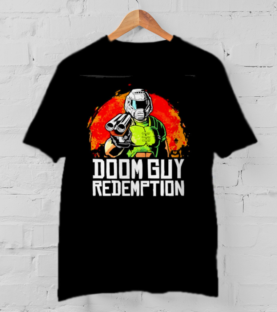 Doom Guy Redemption Video Game FPS Gaming Action T-Shirt