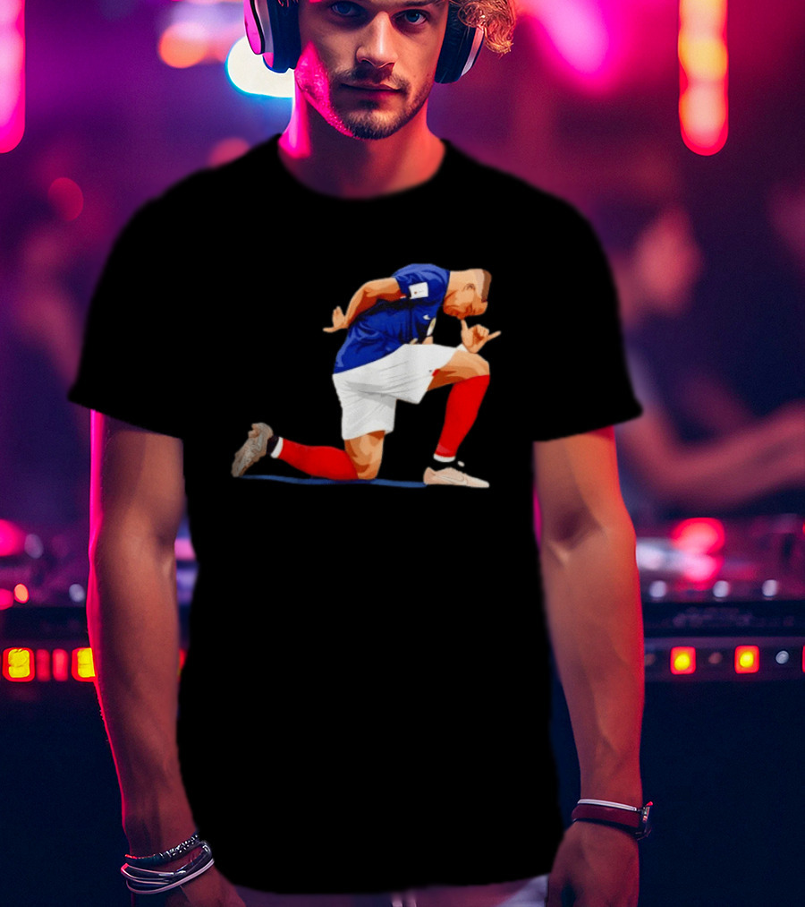 France National Team Kylian Mbappe Celebration Iconic Pose T-Shirt