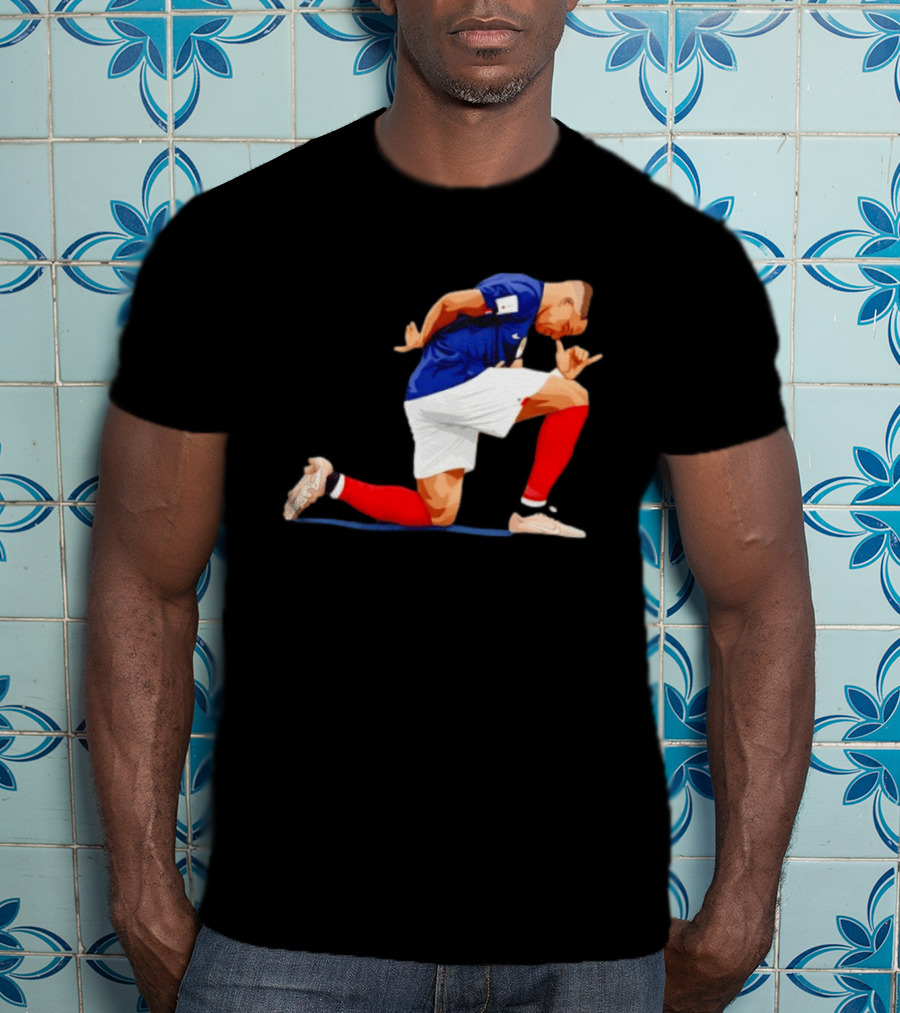 France National Team Kylian Mbappe Celebration Iconic Pose T-Shirt