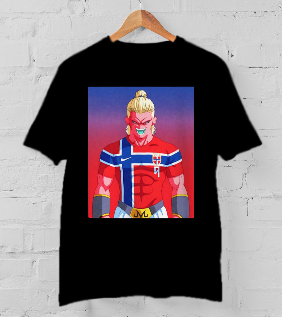 Erling Haaland As Dragon Ball Z Majin Buu With Norway Jersey 9 T-Shirt