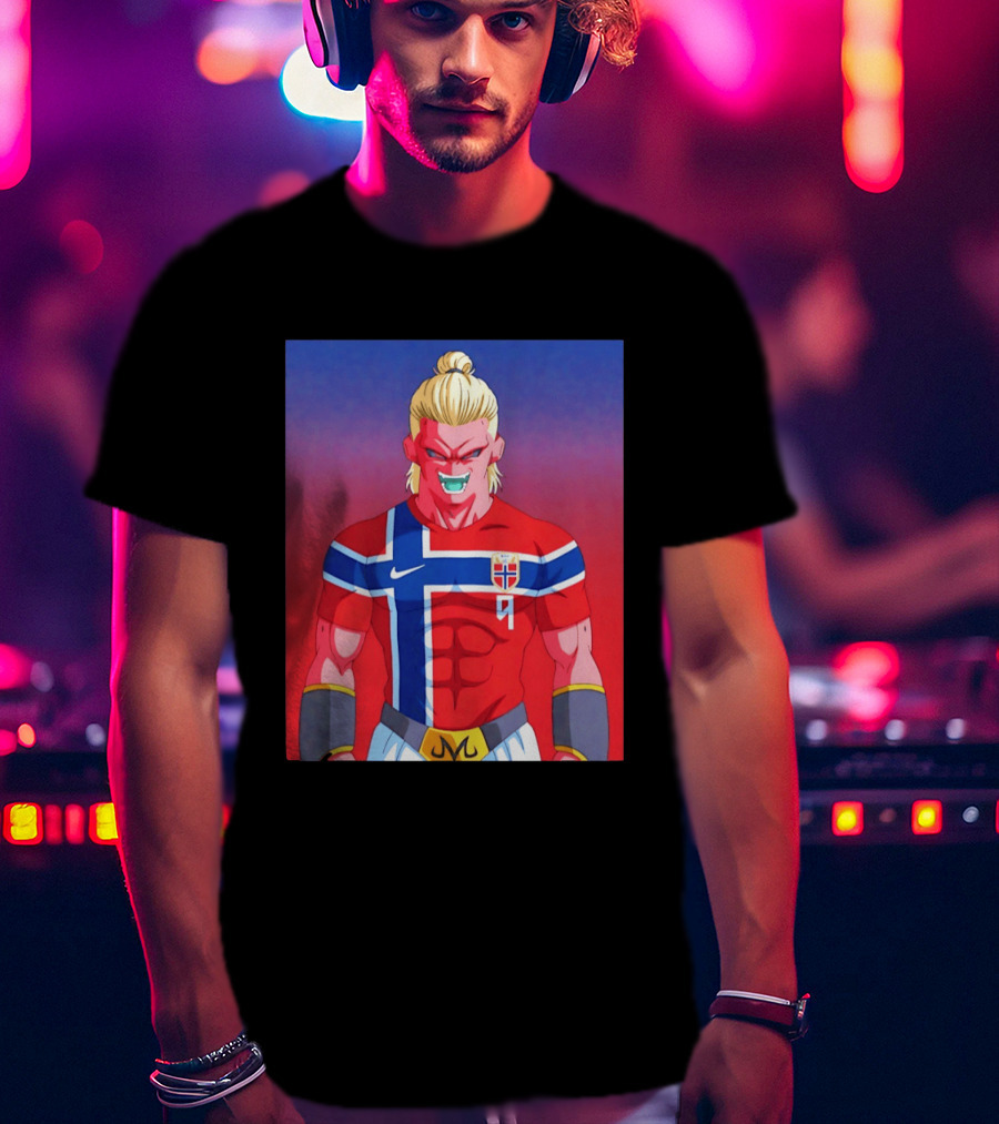 Erling Haaland As Dragon Ball Z Majin Buu With Norway Jersey 9 T-Shirt