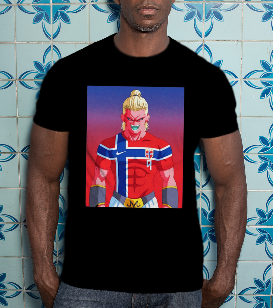 Erling Haaland As Dragon Ball Z Majin Buu With Norway Jersey 9 T-Shirt