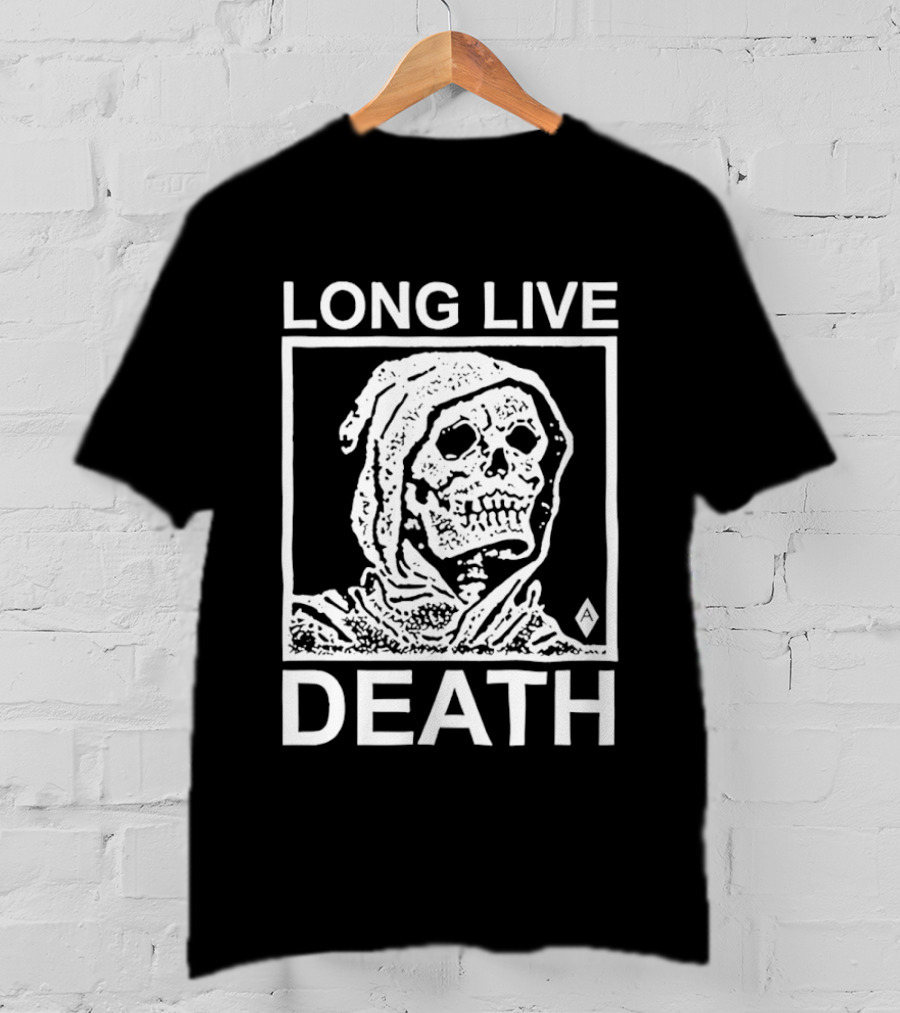 Long Live Death Grim Reaper Skeleton Gothic T-Shirt