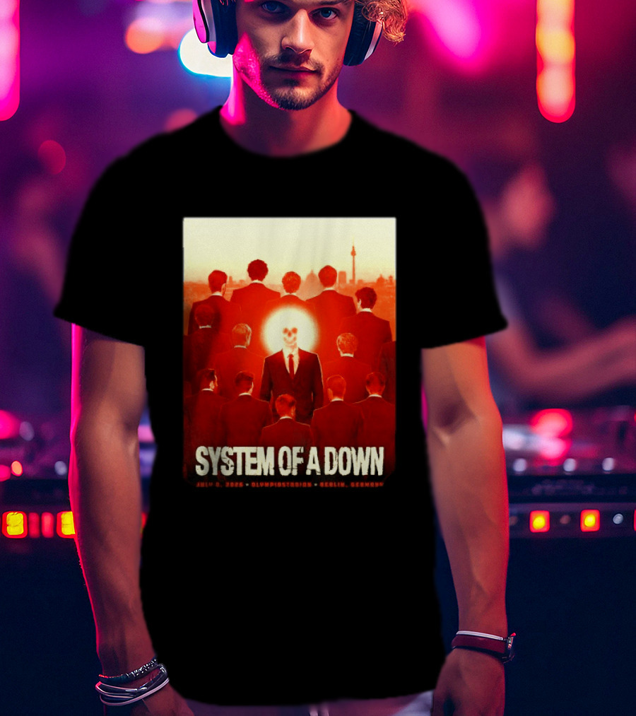 System Of A Down July 8 2026 Olympiastadion Berlin Germany Ghost Rider T-Shirt