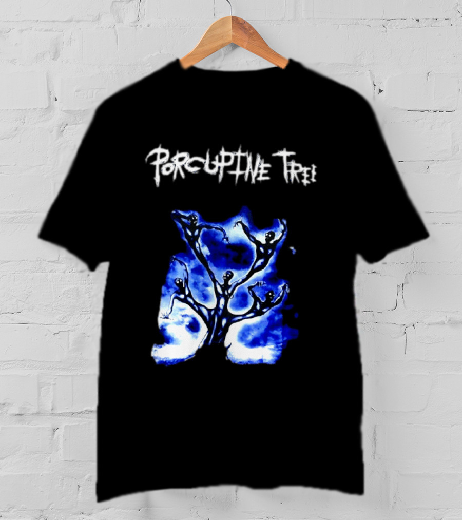 Porcupine Tree Ecelna Rock And Roll Blue Abstract Figures T-Shirt
