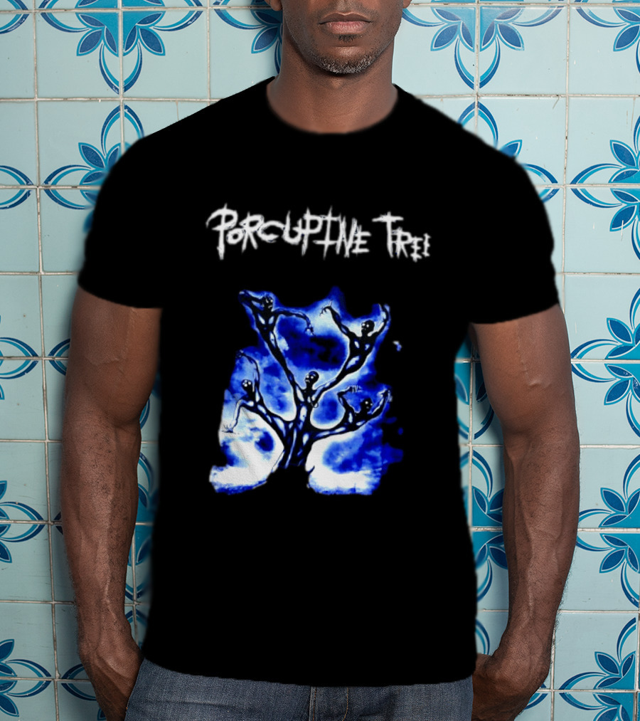 Porcupine Tree Ecelna Rock And Roll Blue Abstract Figures T-Shirt