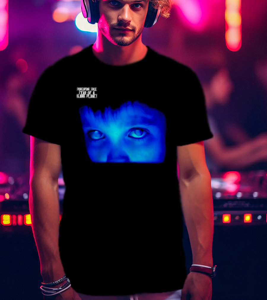 Porcupine Tree Fear Of A Blank Planet 2007 Rock Album Cover Blue Face T-Shirt