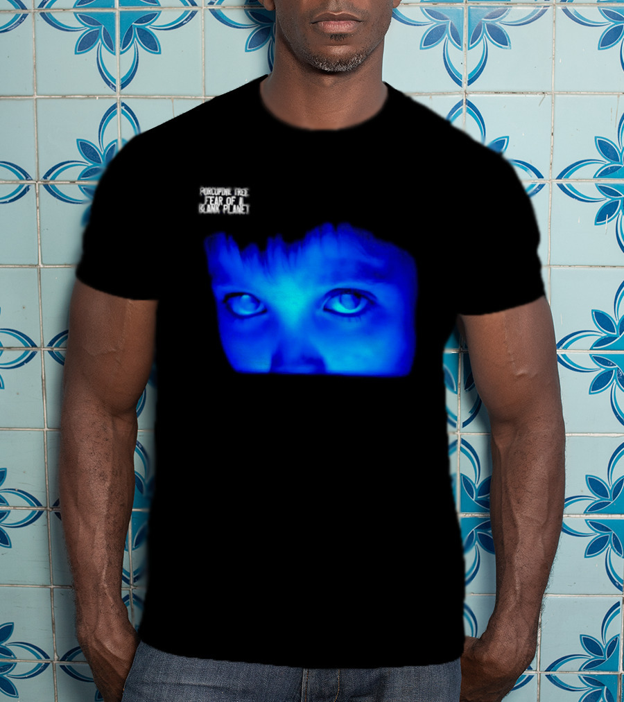 Porcupine Tree Fear Of A Blank Planet 2007 Rock Album Cover Blue Face T-Shirt