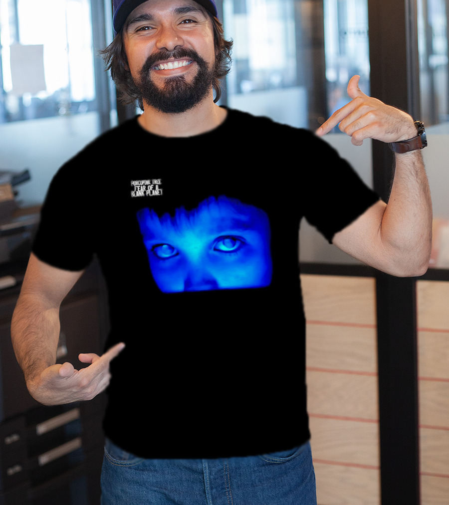 Porcupine Tree Fear Of A Blank Planet 2007 Rock Album Cover Blue Face T-Shirt