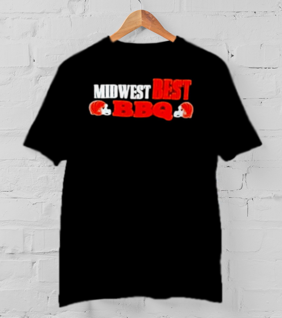 Midwest Best BBQ Cincinnati Bengals Football Helmets T-Shirt