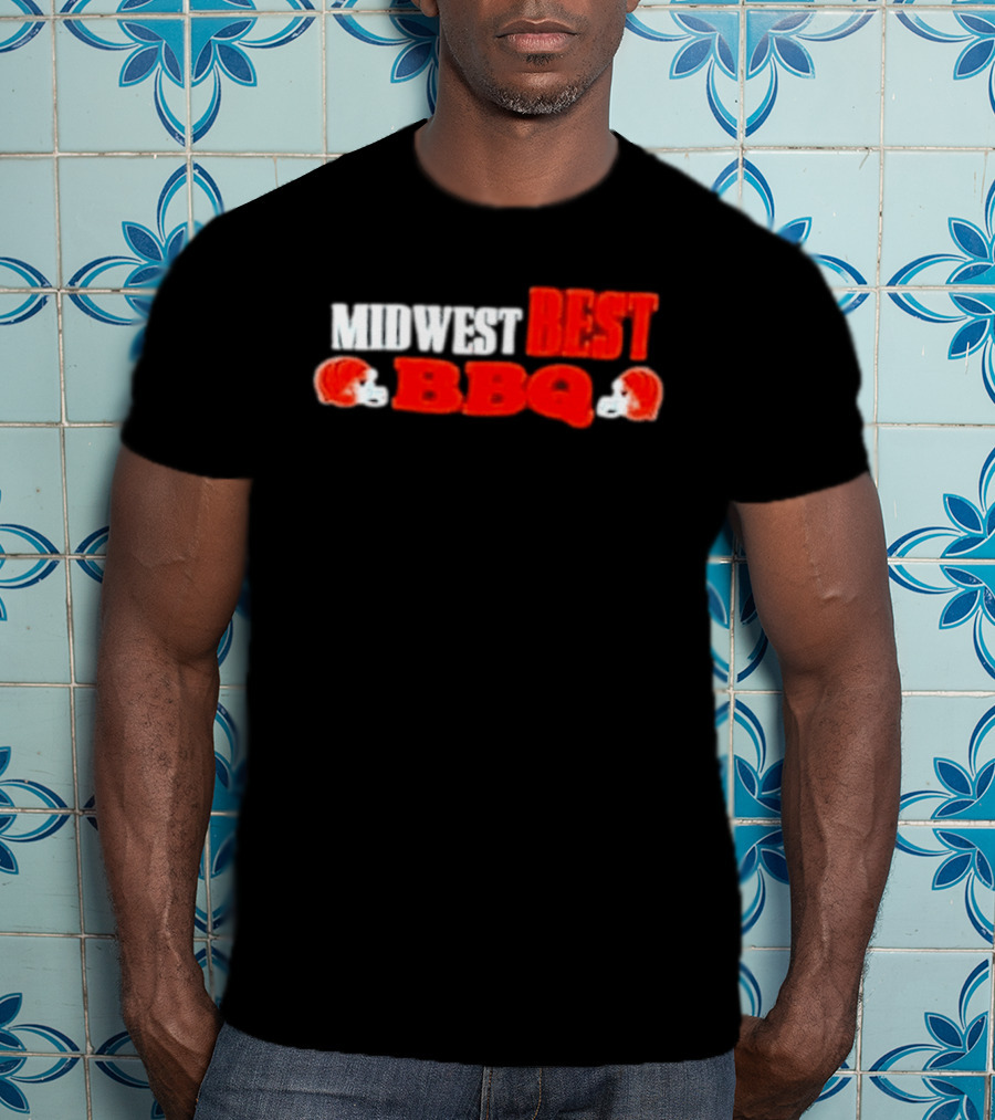 Midwest Best BBQ Cincinnati Bengals Football Helmets T-Shirt