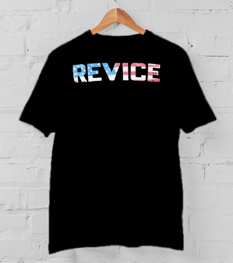 Revice Distressed American Flag USA Patriotic Stars And Stripes T-Shirt
