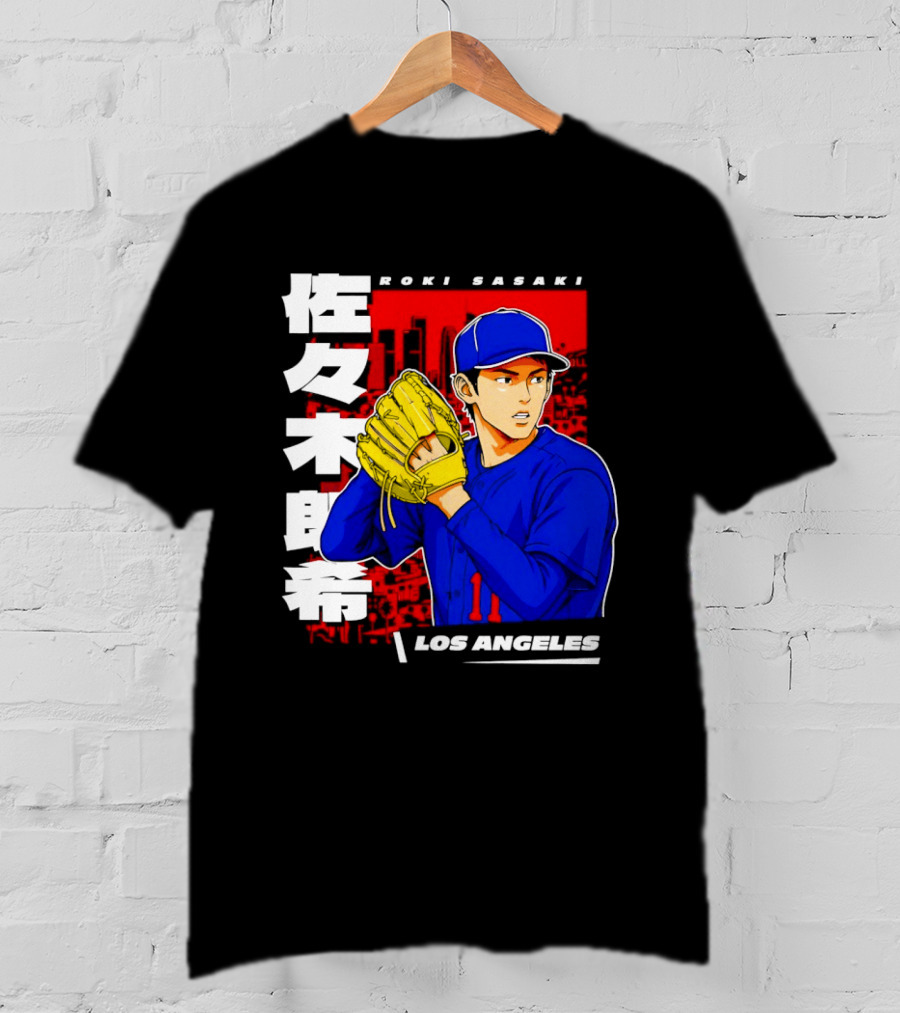 Roki Sasaki Los Angeles Baseball Japanese T-Shirt