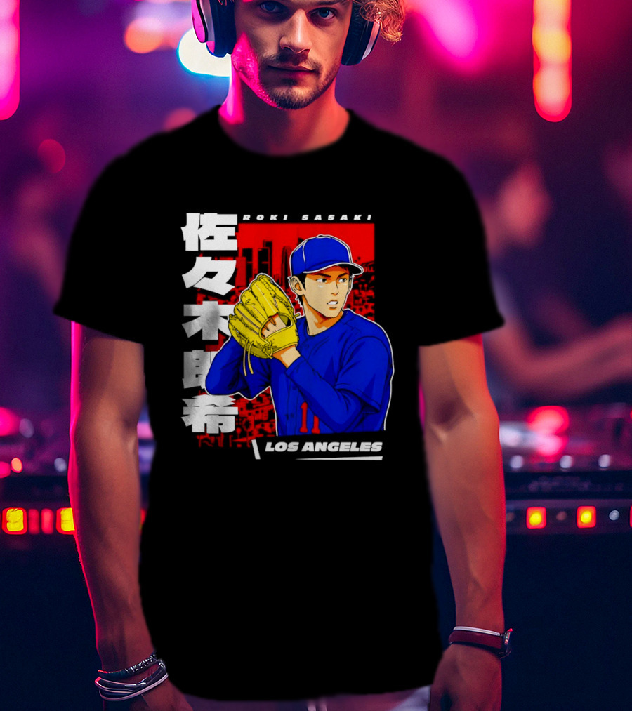 Roki Sasaki Los Angeles Baseball Japanese T-Shirt