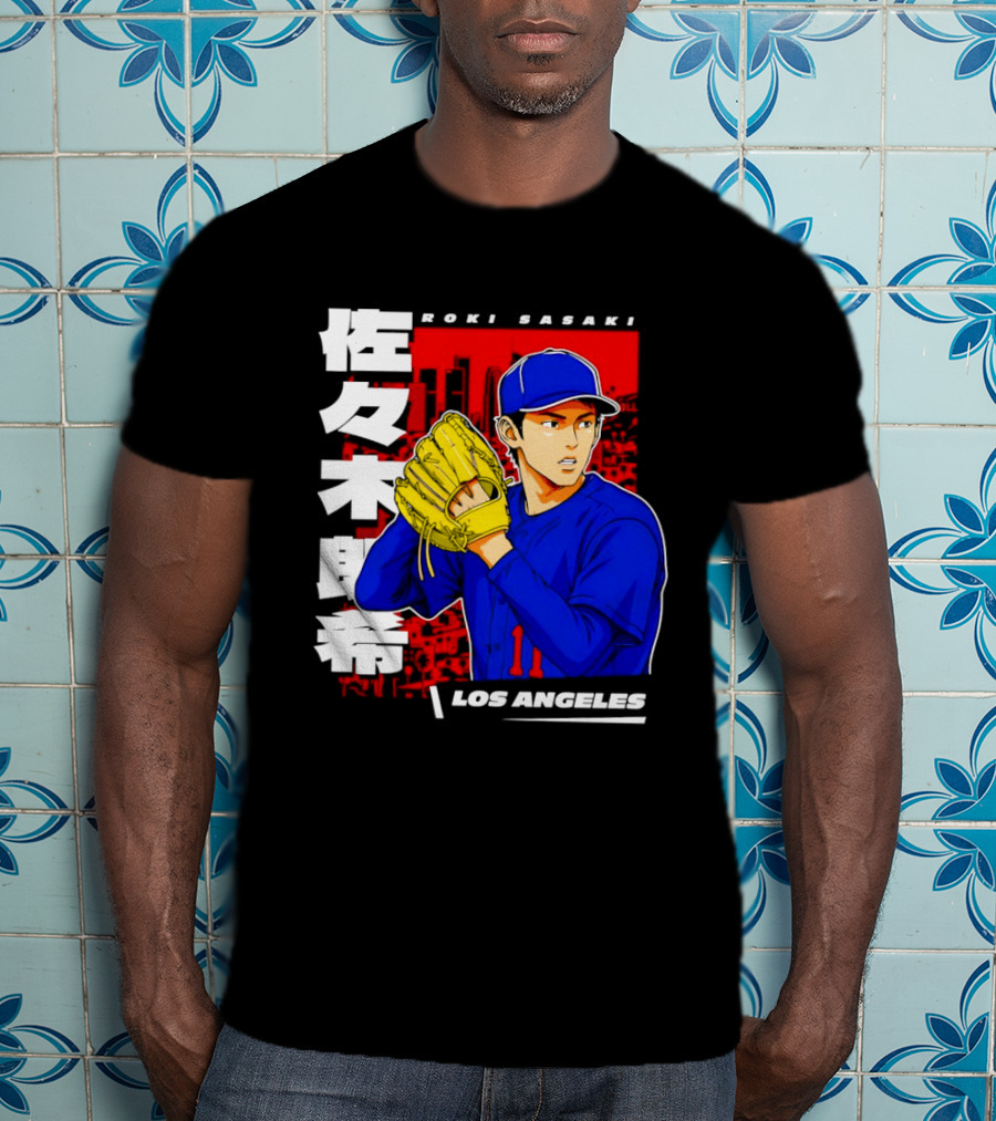 Roki Sasaki Los Angeles Baseball Japanese T-Shirt