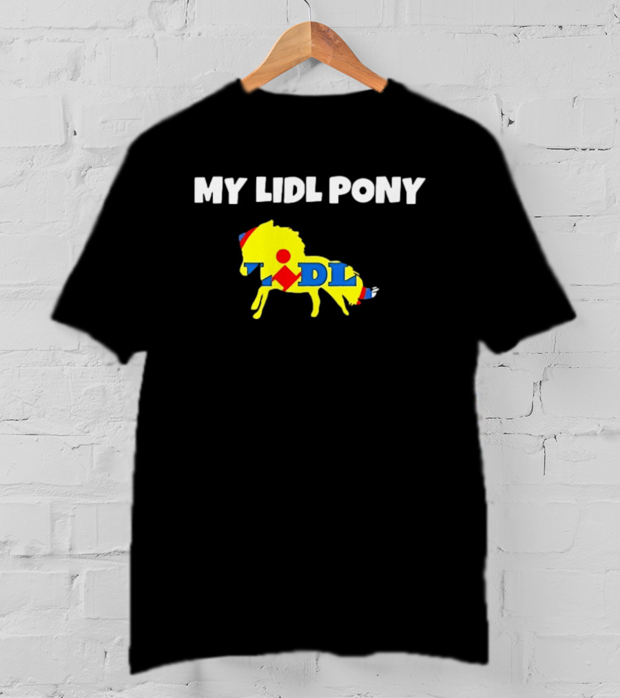 My Lidl Pony Horse Parody Yellow Red Blue T-Shirt