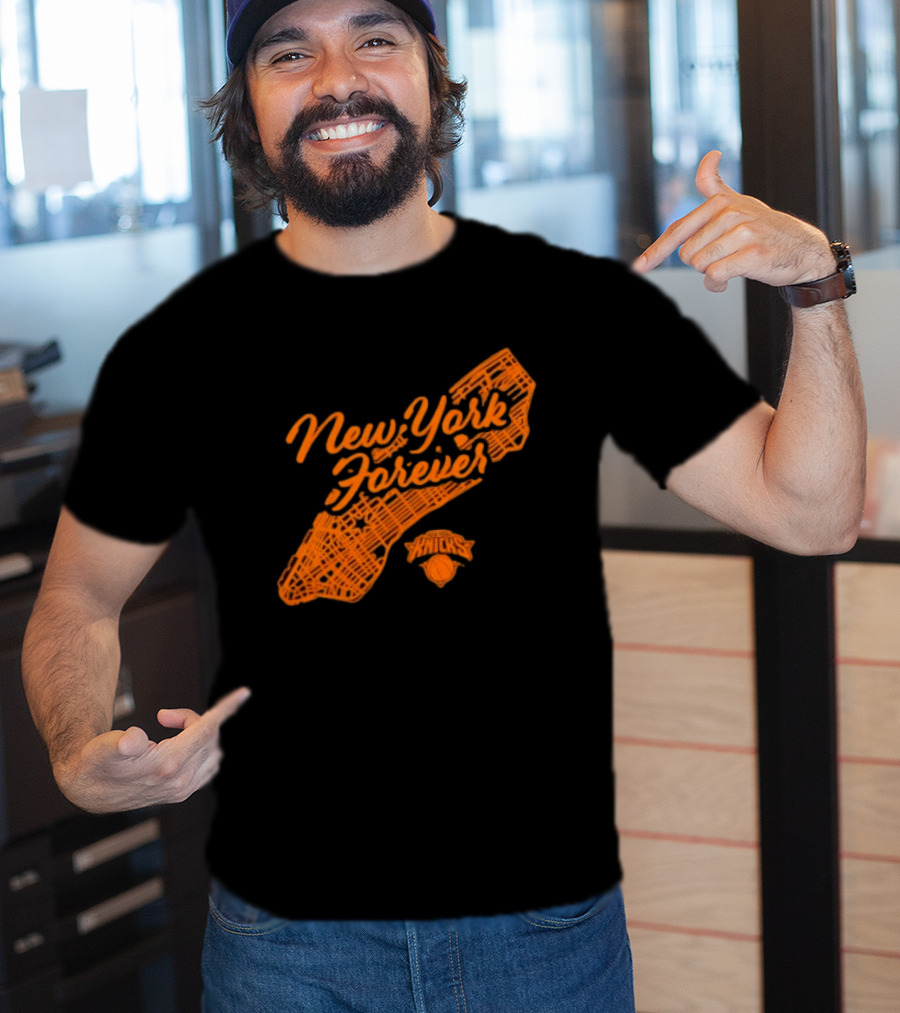 New York Forever Knicks NBA Basketball Map T-Shirt