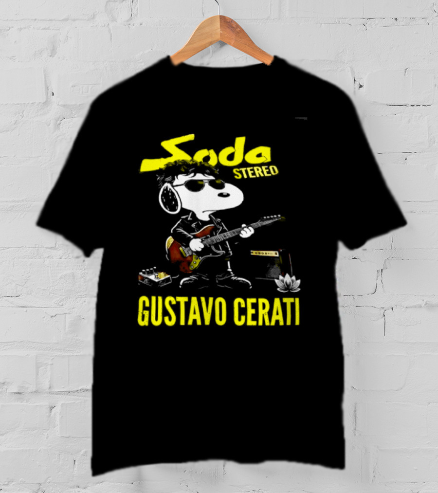 Soda Stereo Snoopy Guitar Gustavo Cerati T-Shirt