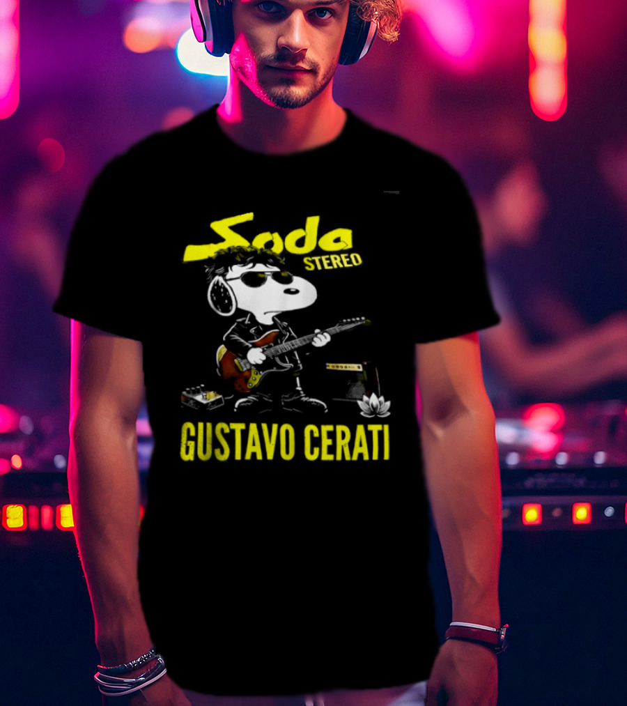 Soda Stereo Snoopy Guitar Gustavo Cerati T-Shirt