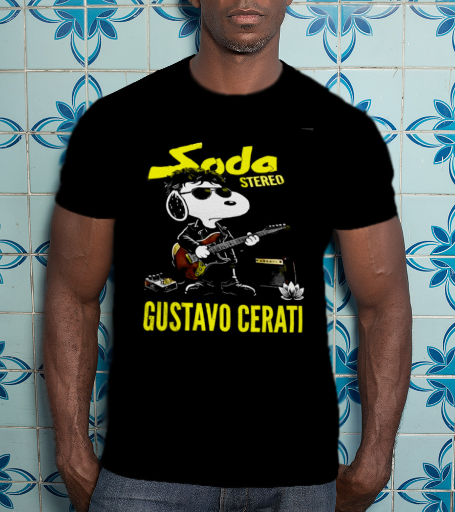 Soda Stereo Snoopy Guitar Gustavo Cerati T-Shirt