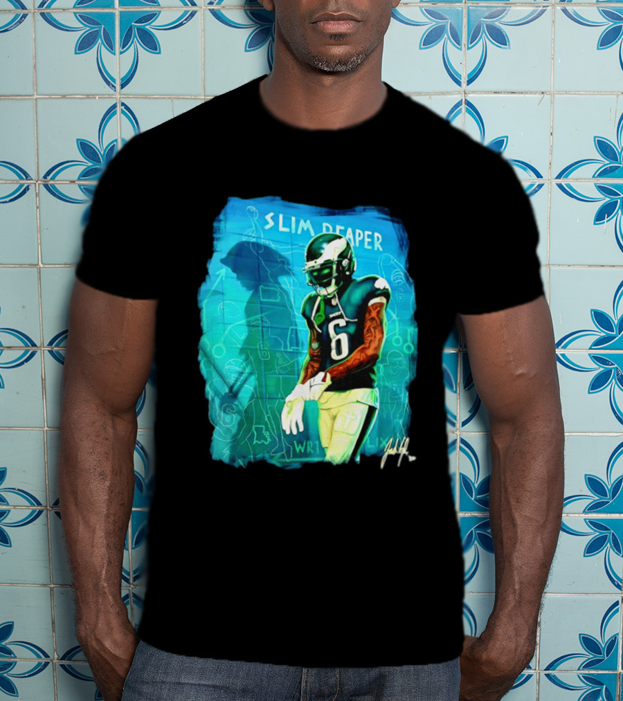 Philadelphia Eagles Devonta Smith Slim Reaper Phantom Six WR1 T-Shirt
