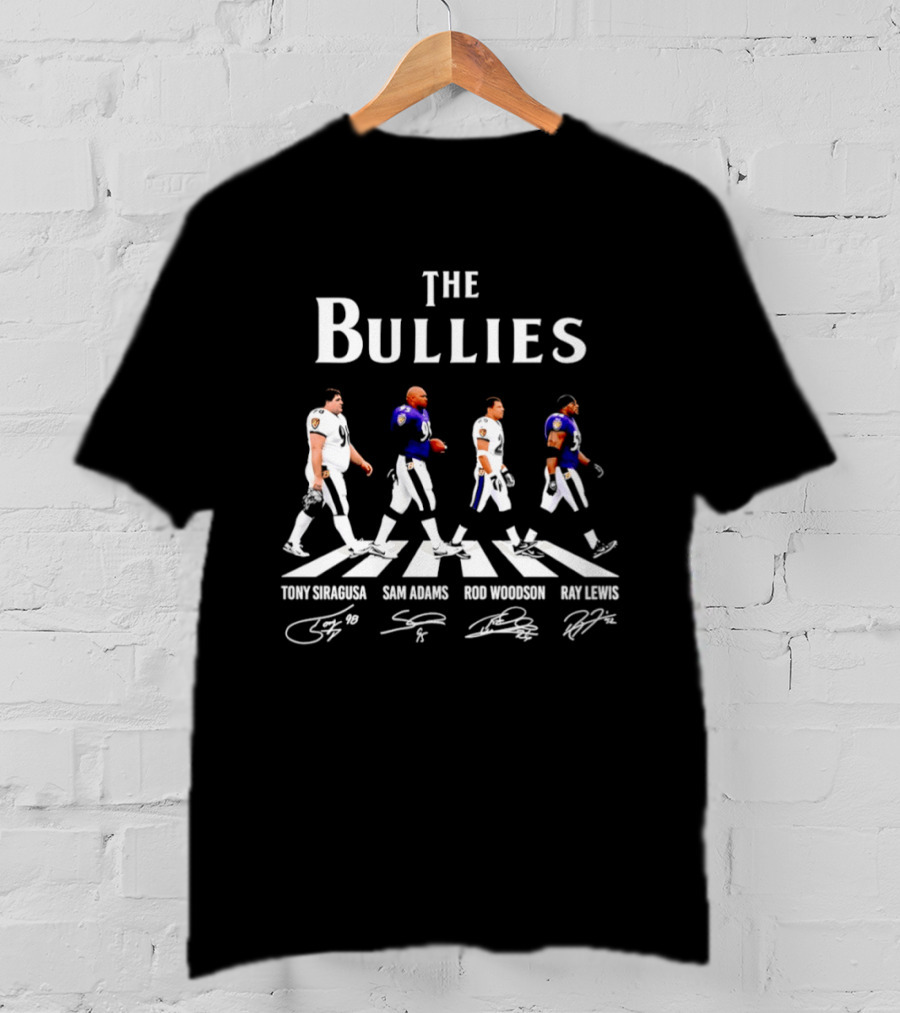 The Bullies Tony Siragusa Sam Adams Rod Woodson Ray Lewis Baltimore Ravens Abbey Road T-Shirt