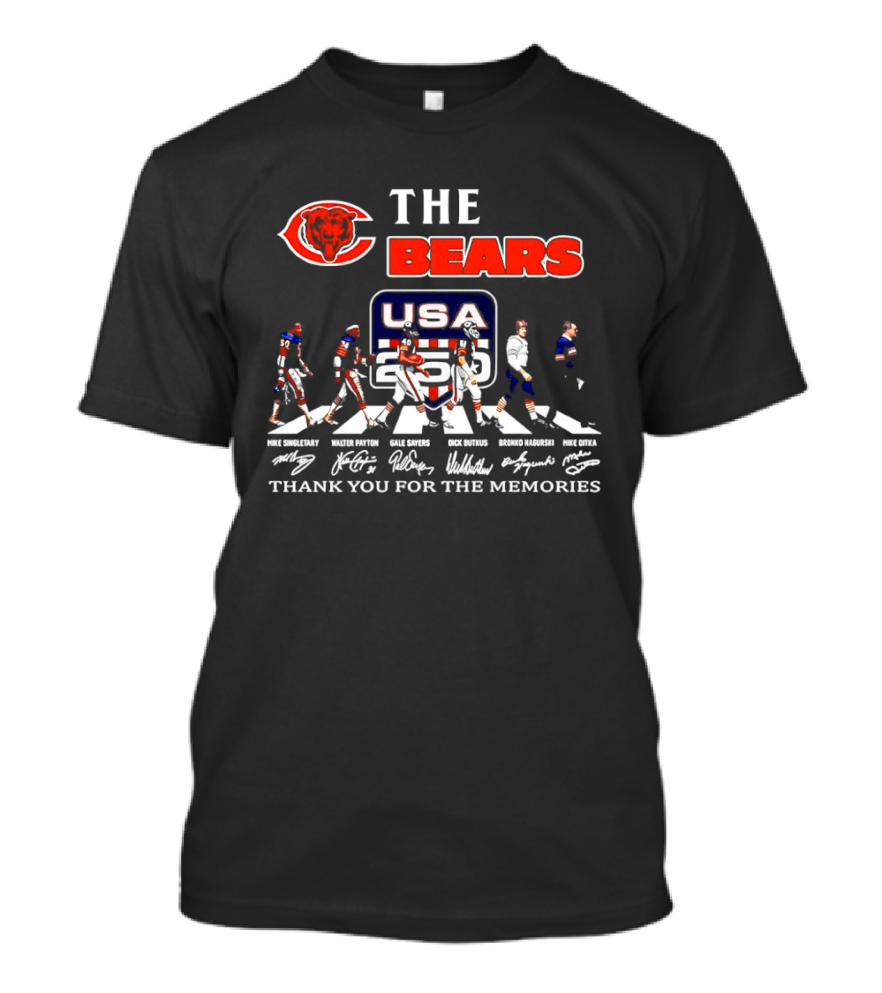 The Chicago Bears USA Football Legends Thank You For The Memories T-Shirt