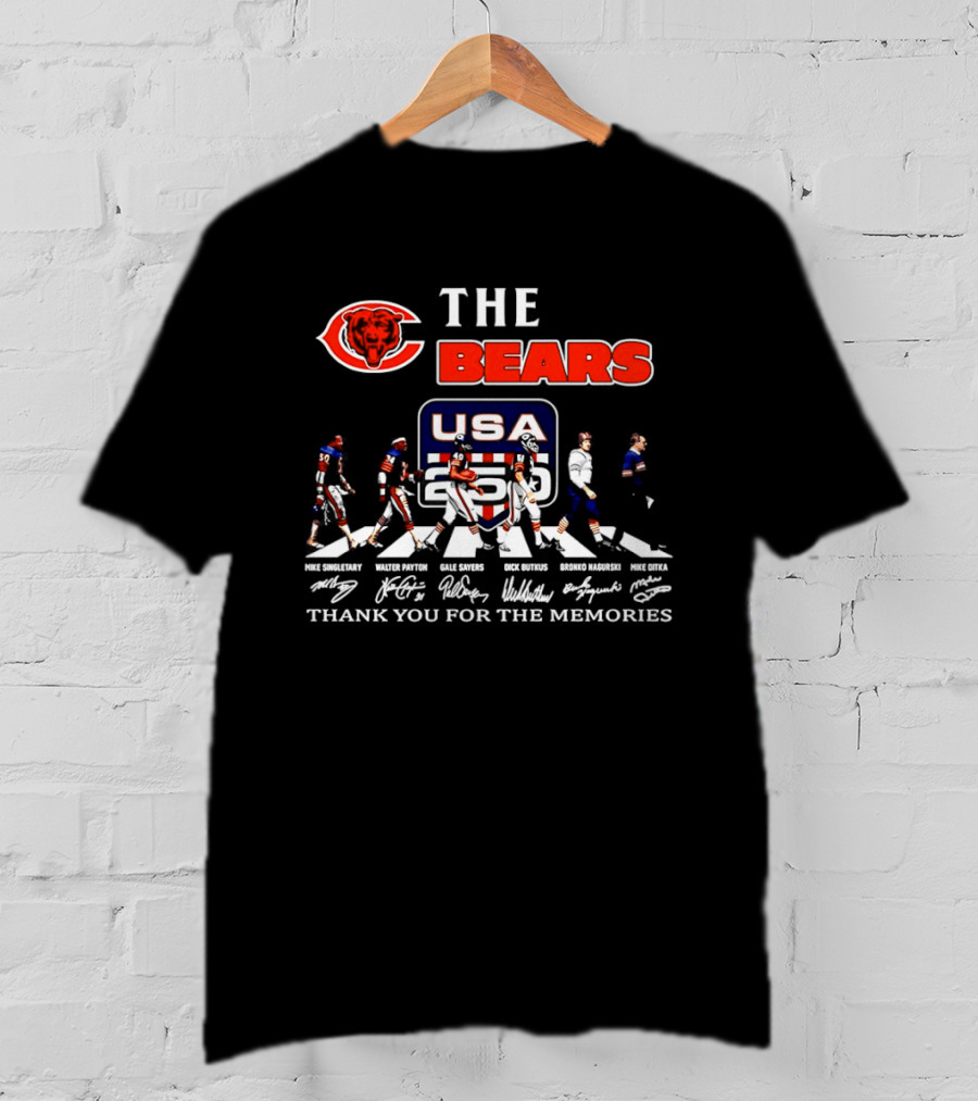 The Chicago Bears USA Football Legends Thank You For The Memories T-Shirt
