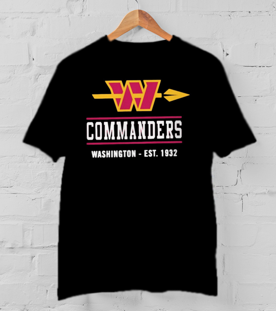 Washington Commanders W Arrow Est 1932 T-Shirt
