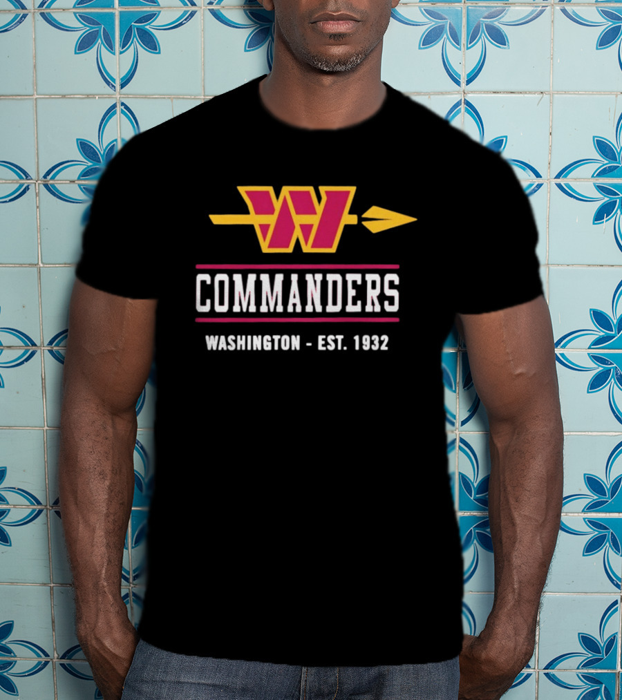 Washington Commanders W Arrow Est 1932 T-Shirt