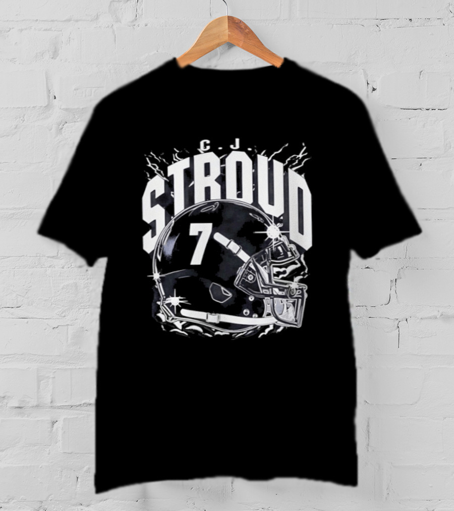 Stroud 7 Helmet Houston Texans T-Shirt