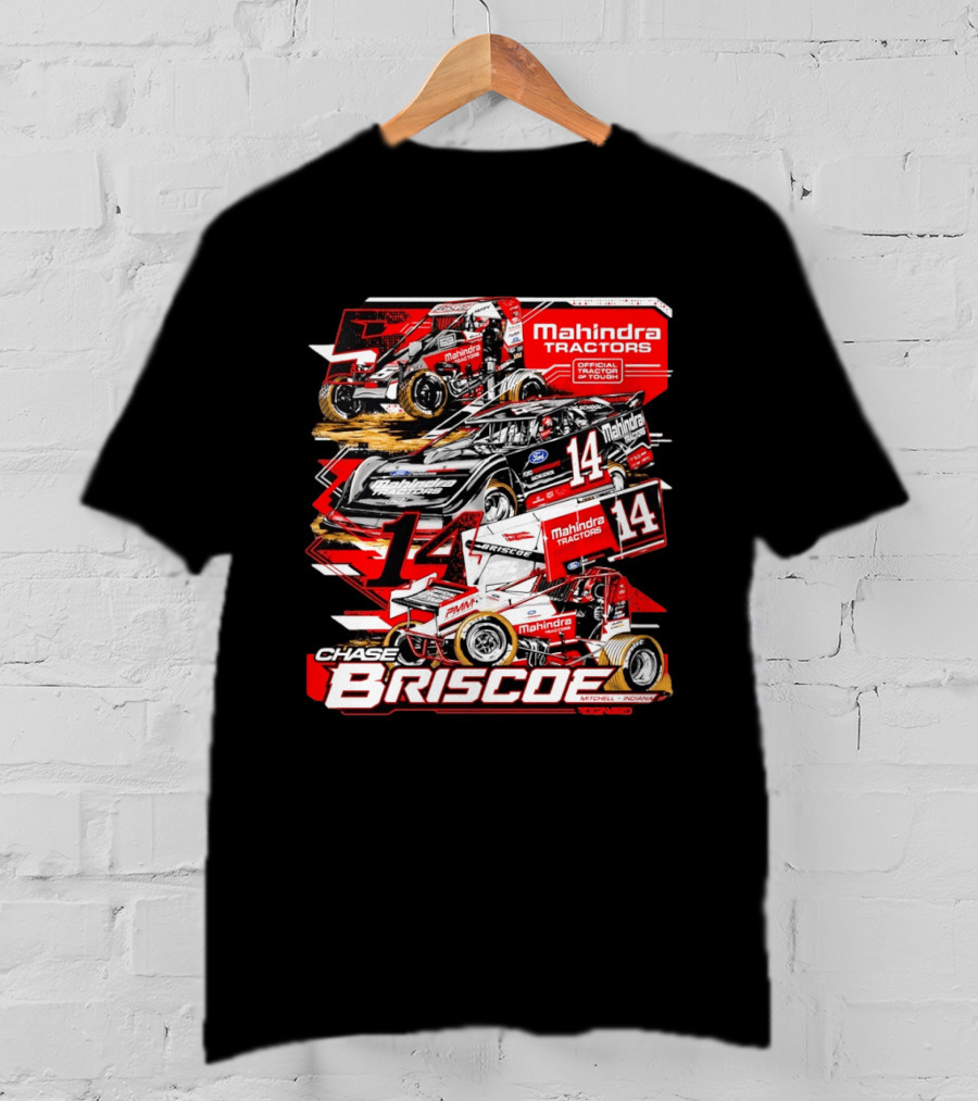 Chase Briscoe Mahindra Tractors Official Tractor Of Tough 14 Racing Collage T-Shirt