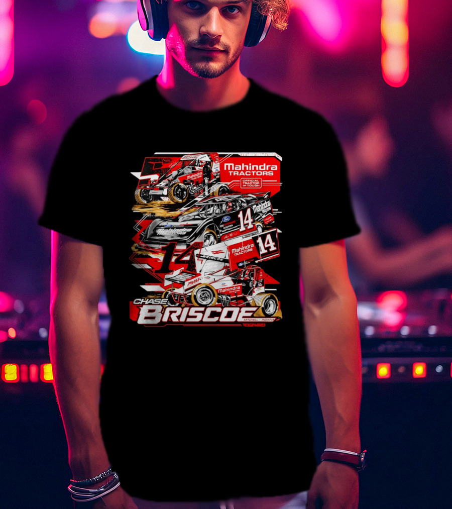 Chase Briscoe Mahindra Tractors Official Tractor Of Tough 14 Racing Collage T-Shirt