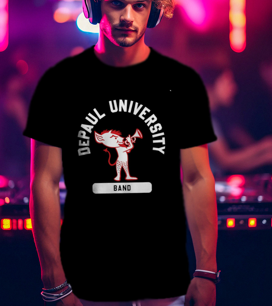 DePaul University Band Blue Demons Mascot Billy Arc T-Shirt