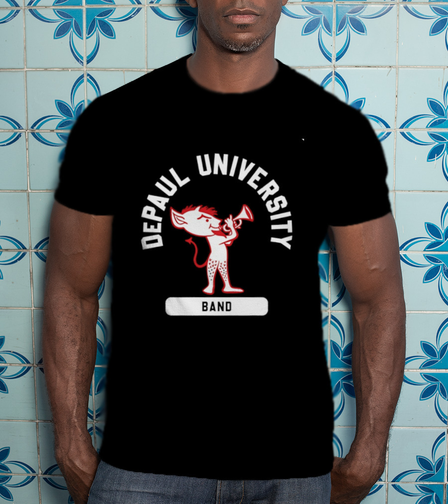 DePaul University Band Blue Demons Mascot Billy Arc T-Shirt