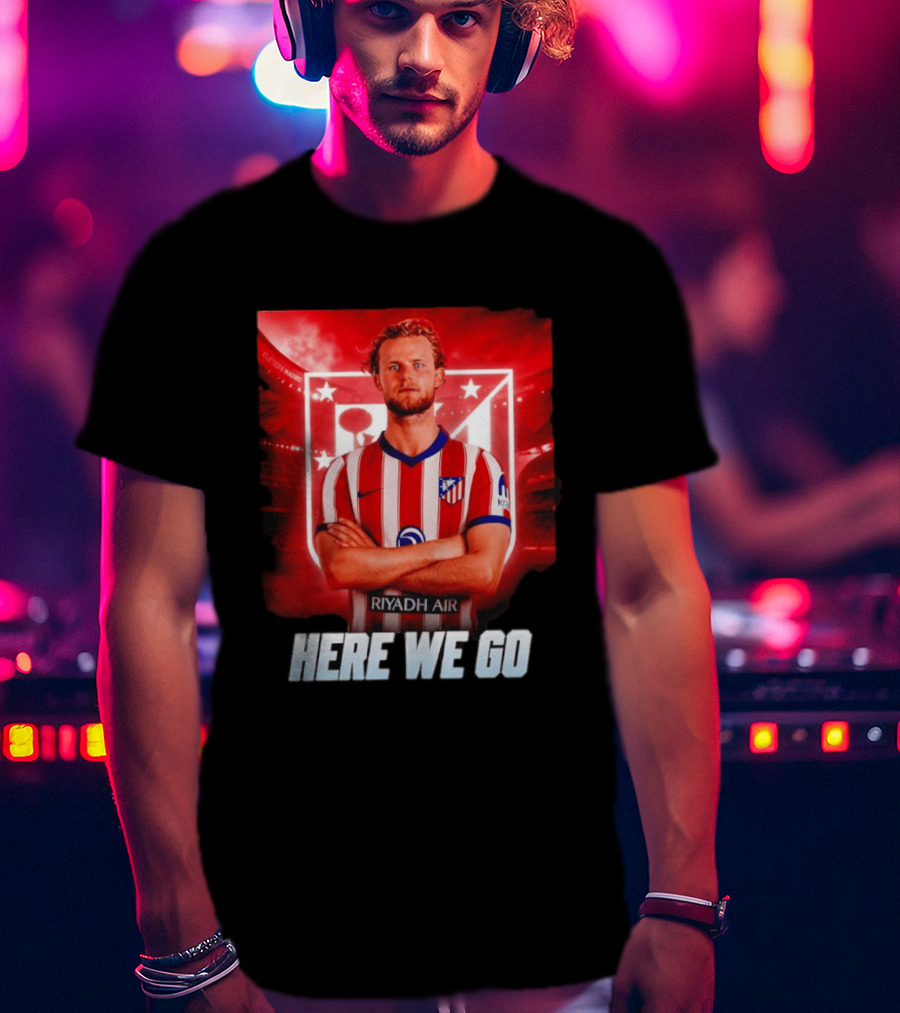 Atlético Madrid Transfer Morten Hjulmand Here We Go Announcement T-Shirt