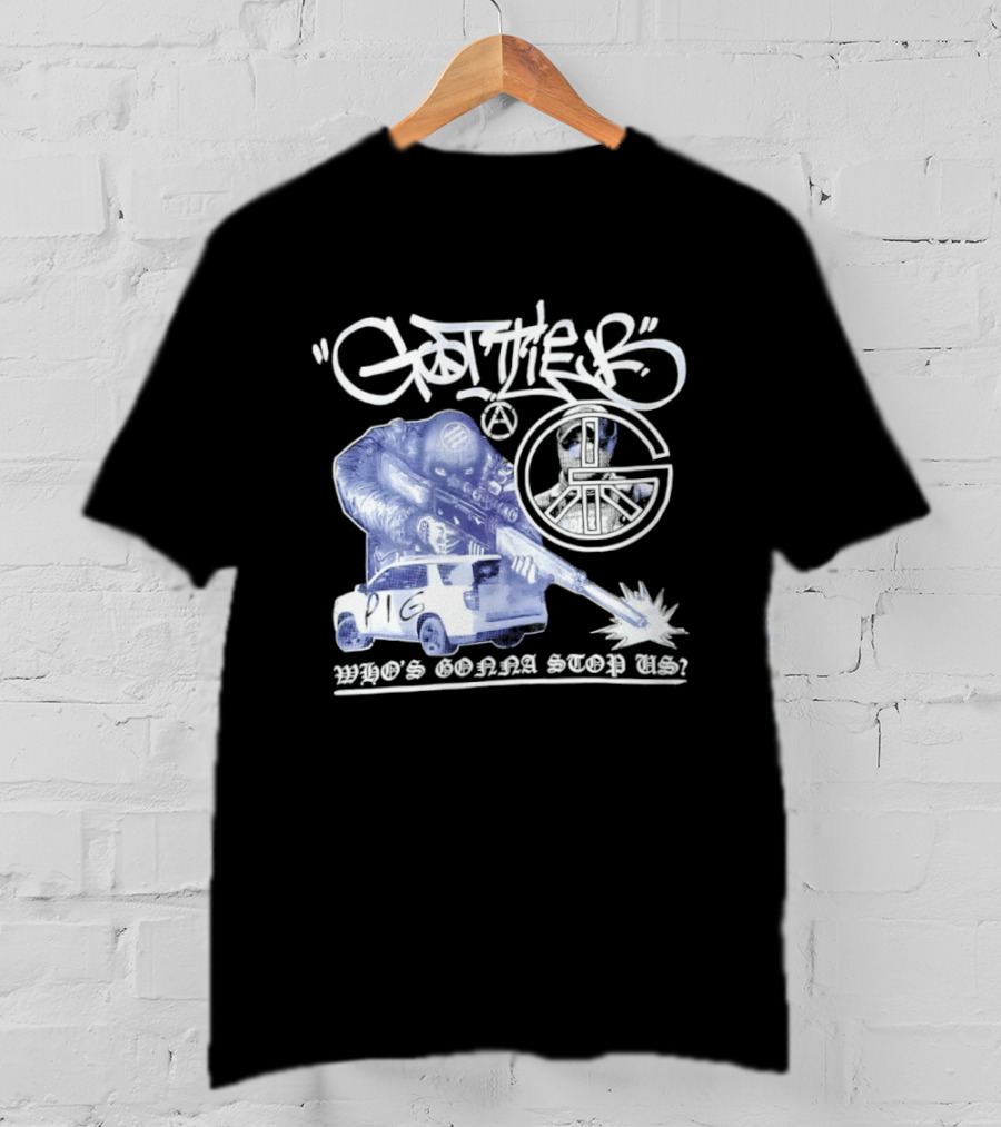 Gottlieb Anarchist Pig Who's Gonna Stop Us Tactical Graffiti T-Shirt