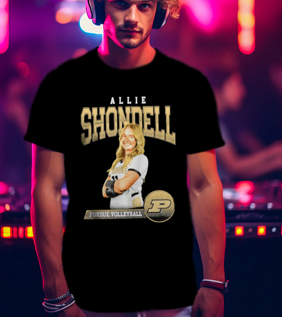 Allie Shondell Purdue Volleyball Player P Team T-Shirt