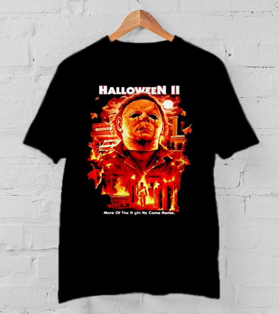 Halloween II Michael Myers Fire Scene More Of The Night He Came Home EMS Car T-Shirt