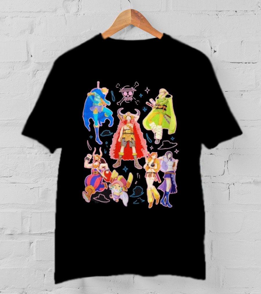 One Piece Straw Hat Pirates Collage Luffy T-Shirt