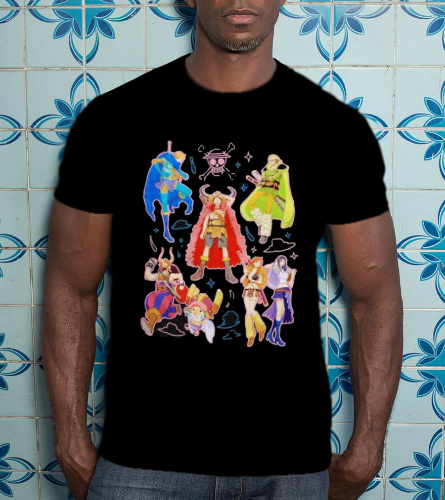 One Piece Straw Hat Pirates Collage Luffy T-Shirt